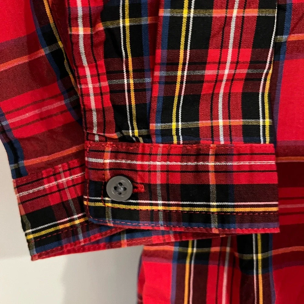 J.Crew Women’s Red Plaid Shirt Dress - Picture 4 of 7